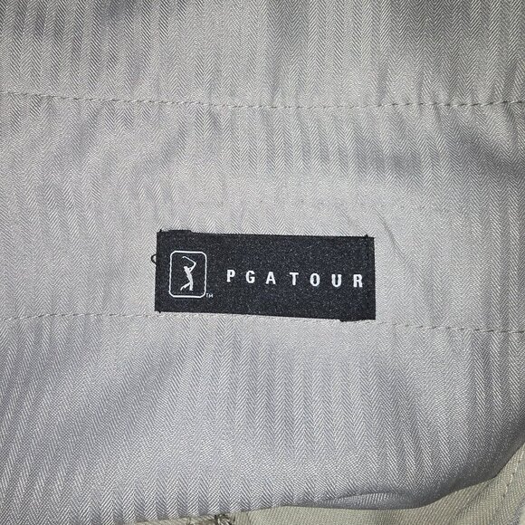 MENS PGA TOUR GOLF SHORTS KHAKI SIZE 36 EUC - Picture 4 of 7